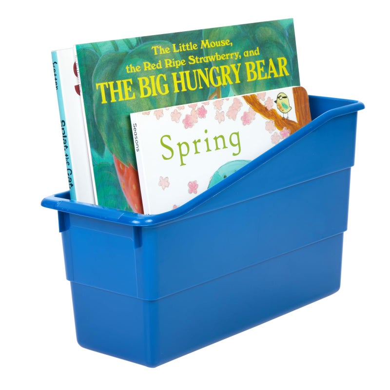 Really Good Stuff Durable Book and Binder Holders 12 Pack, Blue - Ideal for Narrow or Vertical Storage Needs - Book, Magazine, File Folder, and Binder Holders - Classroom Organization Made Easy - Image 3